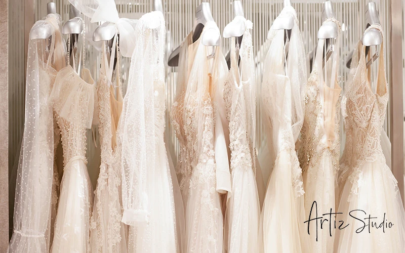 Collection of wedding dresses